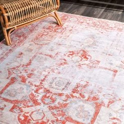 NuLOOM Margaret Printed Regal Medallion Flatweave Medium