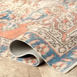 NuLOOM Medium Kendall Printed Regal Wreath Flatweave