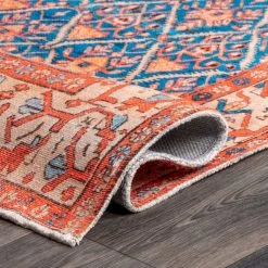 NuLOOM Destiny Printed Faded Floral Trellis Flatweave New Arrivals