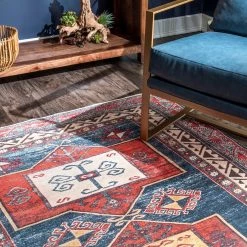 NuLOOM Serra Printed Cartouche Totem Flatweave