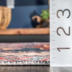 NuLOOM Serra Printed Cartouche Totem Flatweave