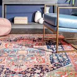 NuLOOM Gertrude Printed Tribal Atrium Flatweave Medium