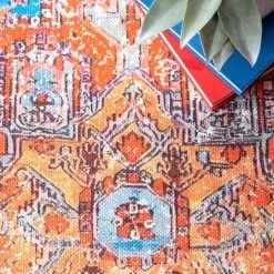 NuLOOM Fionella Printed Timeworn Medallion Flatweave