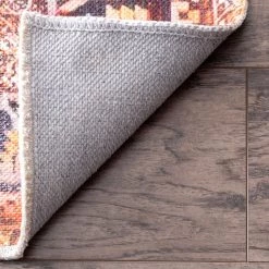 NuLOOM Fionella Printed Timeworn Medallion Flatweave