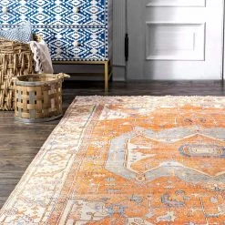 NuLOOM Jessamin Printed Winged Heraldry Flatweave Medium