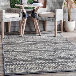 NuLOOM New Arrivals Maia Striped Tribal Indoor/Outdoor Area Rug