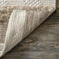 NuLOOM New Arrivals Darcy Shaggy Diamond Striped Flatweave