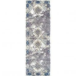 NuLOOM Distressed Diamond Medallion Delena