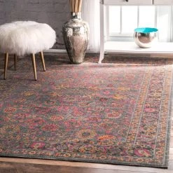 NuLOOM Vintage Persian Floral Isela