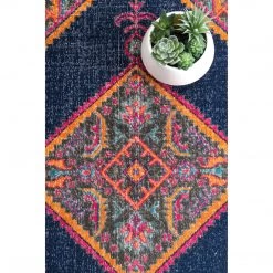 NuLOOM Vintage Bordered Medallion Adame Area Rug