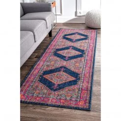NuLOOM Vintage Bordered Medallion Adame Area Rug