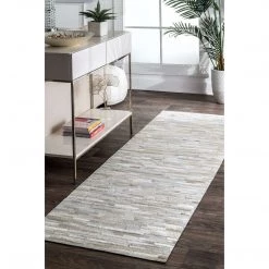 NuLOOM Contemporary Hand Woven Clarity Patchwork Cowhide 6 NuLOOM Contemporary Hand Woven Clarity Patchwork Cowhide