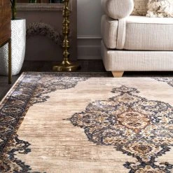 NuLOOM Vintage Margrett Medallion Rug Traditional 12 NuLOOM Vintage Margrett Medallion Rug Traditional