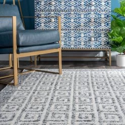 NuLOOM New Arrivals Mckenzie Greek Key Trellis Outdoor Area Rug
