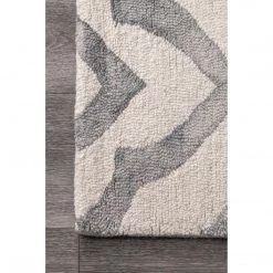 NuLOOM Hand Looped Baggett Area Rug Contemporary