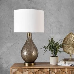 NuLOOM New Arrivals Astor 25" Glass Table Lamp 5 NuLOOM New Arrivals Astor 25