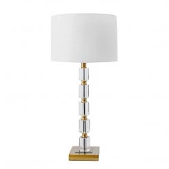 NuLOOM Manhattan 29" Crystal Bamboo Pole Table Lamp Lighting