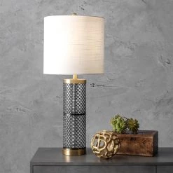NuLOOM Lighting Newport 31" Glass Table Lamp
