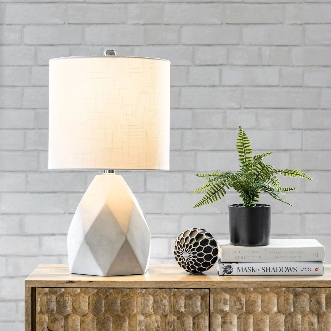 NuLOOM Ithaca 21" Cement Table Lamp Lighting 2 NuLOOM Ithaca 21" Cement Table Lamp Lighting