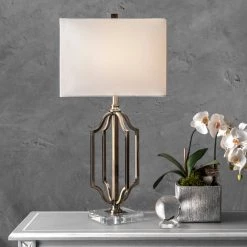 NuLOOM New Arrivals Irving 32" Brass Metal Table Lamp