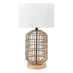 NuLOOM New Arrivals Gretna 25" Rattan & Iron Table Lamp