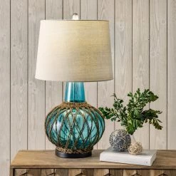 NuLOOM Dante 29" Glass & Rattan Table Lamp New Arrivals