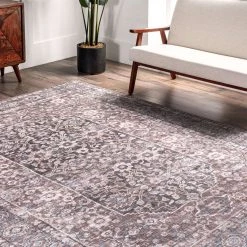 NuLOOM New Arrivals Darcey Machine Washable Traditional Floral Medallion Area Rug 39 NuLOOM New Arrivals Darcey Machine Washable Traditional Floral Medallion Area Rug