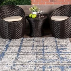 NuLOOM New Arrivals Adley Textured Abstract Lines Indoor/Outdoor Area Rug