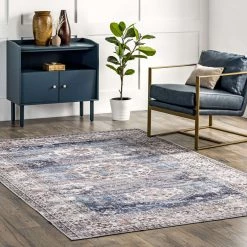 NuLOOM New Arrivals Drina Machine Washable Distressed Area Rug