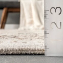 NuLOOM Madisyn Hand Hooked Wool Diamonds High Low Textured Area Rug