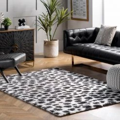 NuLOOM Lennon Cozy Shag Leopard Area Rug