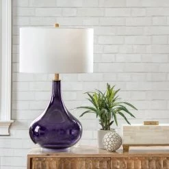 NuLOOM Farrell 26" Glass Table Lamp 18 NuLOOM Farrell 26