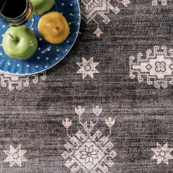 NuLOOM New Arrivals Mollie Machine Washable Traditional Border Area Rug 14 NuLOOM New Arrivals Mollie Machine Washable Traditional Border Area Rug