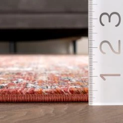 NuLOOM Oliveira Floral Medallion Fringe