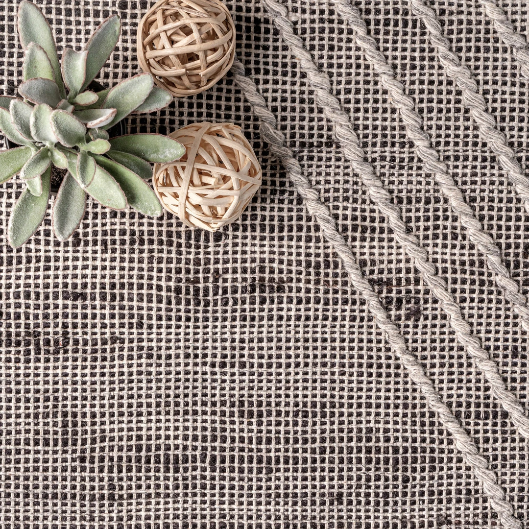 NuLOOM Mikaela Hand Woven Jute Cotton And Wool Geometric Flatweave Area Rug 6 NuLOOM Mikaela Hand Woven Jute Cotton And Wool Geometric Flatweave Area Rug