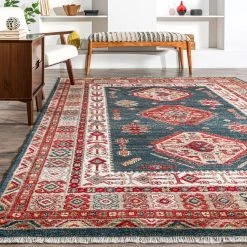 NuLOOM Qiana Emblem Fringe Area Rug New Arrivals