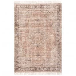 NuLOOM Allison Worn Vintage Floral Flatweave Tassel Area Rug