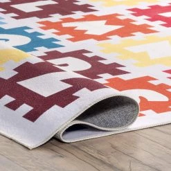 NuLOOM Kayden Alphabet Jigsaw Kids Washable Area Rug 12 NuLOOM Kayden Alphabet Jigsaw Kids Washable Area Rug