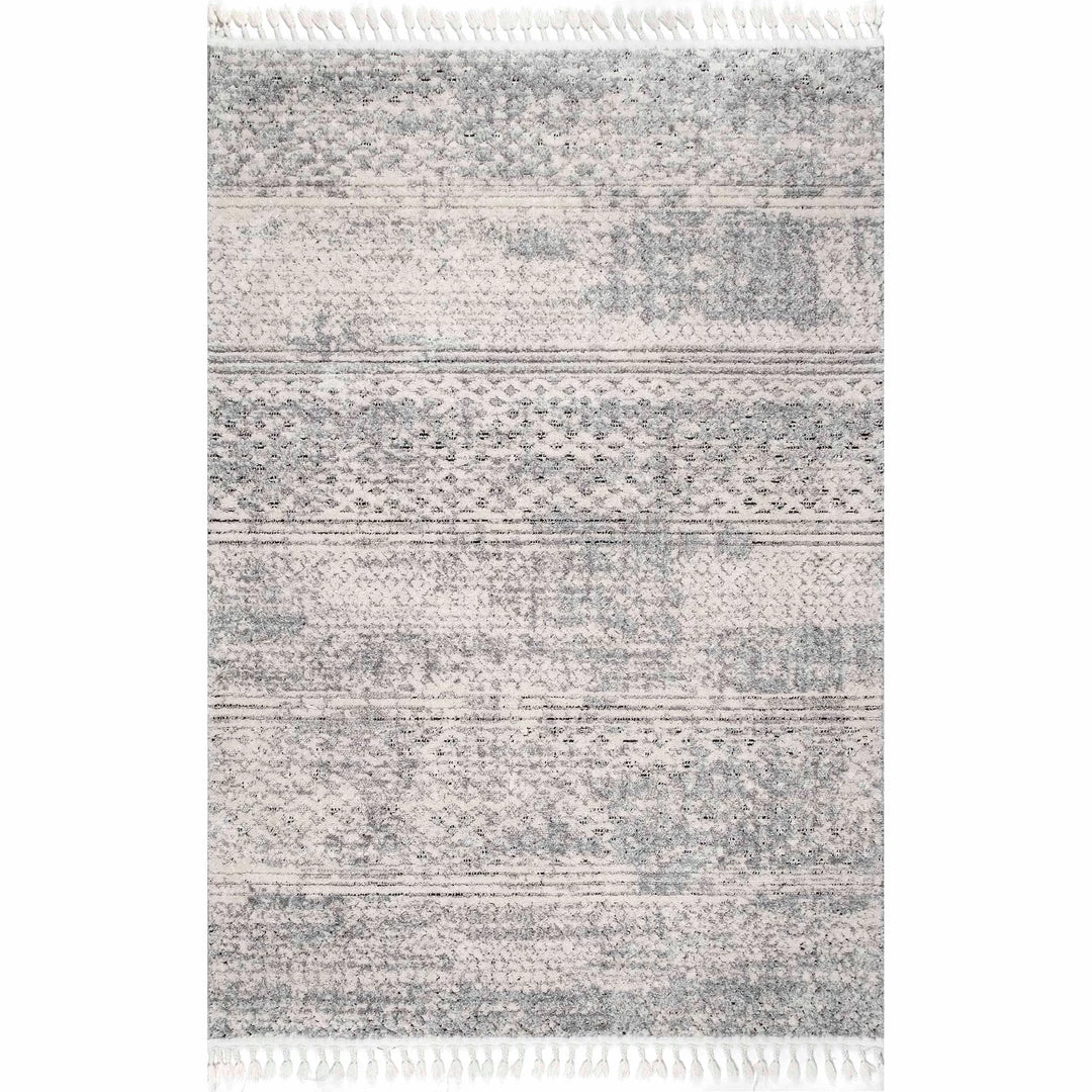 NuLOOM New Arrivals Lira Textured Geometric Tassel Area Rug 1 NuLOOM New Arrivals Lira Textured Geometric Tassel Area Rug