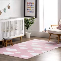 NuLOOM New Arrivals Landon Clouds Kids Washable Area Rug