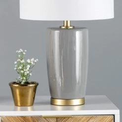 NuLOOM 24-inch Glazed Ceramic Vase Table Lamp New Arrivals