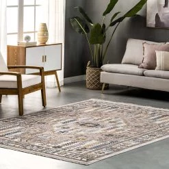 NuLOOM Jocelyn Global Inspired Medallion Fringe Area Rug
