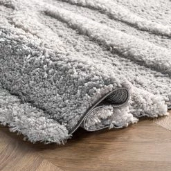 NuLOOM Natalia High Low Zebra Stripe Soft Shaggy Area Rug