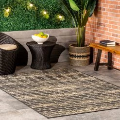 NuLOOM Justina Abstract Brick Indoor/Outdoor Area Rug