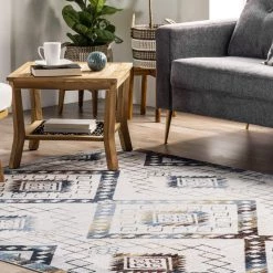 NuLOOM New Arrivals Kajal Machine Washable Southwestern Geometric Area Rug