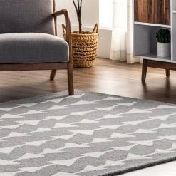 NuLOOM New Arrivals Farrah Wool Contemporary Geometric Area Rug