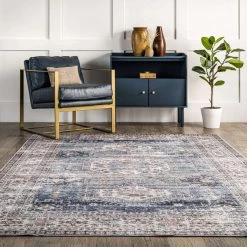 NuLOOM New Arrivals Drina Machine Washable Distressed Area Rug