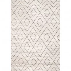 NuLOOM Tia Diamond Hand Knotted Wool Area Rug
