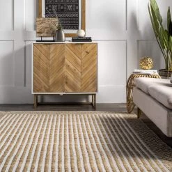 NuLOOM Ella Jute And Cotton Striped Border Area Rug New Arrivals 16 NuLOOM Ella Jute And Cotton Striped Border Area Rug New Arrivals