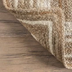 NuLOOM Braided Rikki Border Jute Area Rug